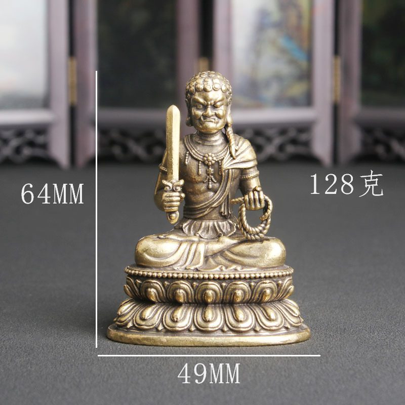 Vintage Collectible Ornaments - تمثال بوذا فودو ميو النحاسي العتيق