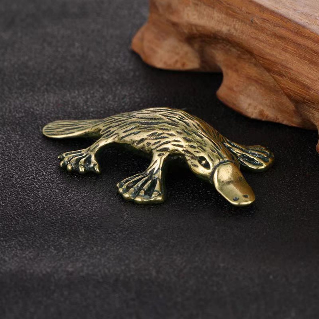 Vintage Collectible Ornaments - خمر النحاس خلد الماء تمثال منقار
