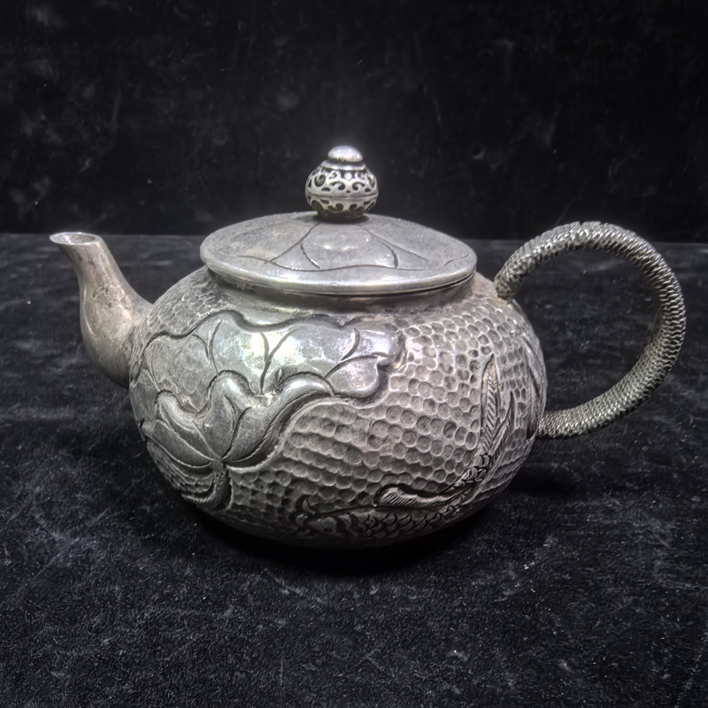 إبريق شاي نحاسي عتيق مطلي بالف - مراجعة Vintage Collectible Market وسعره