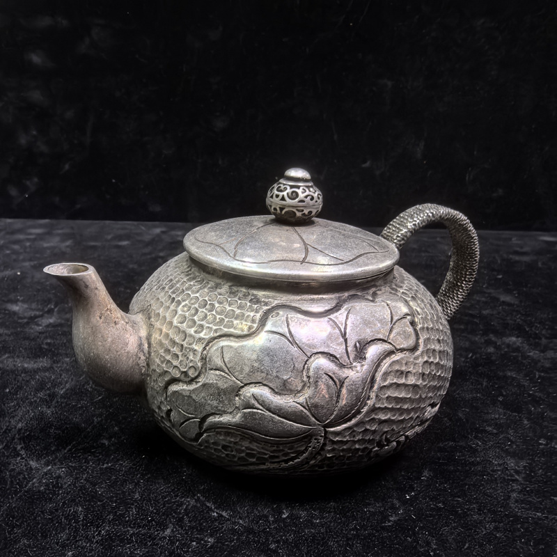 إبريق شاي نحاسي عتيق مطلي بالف - مراجعة Vintage Collectible Market وسعره