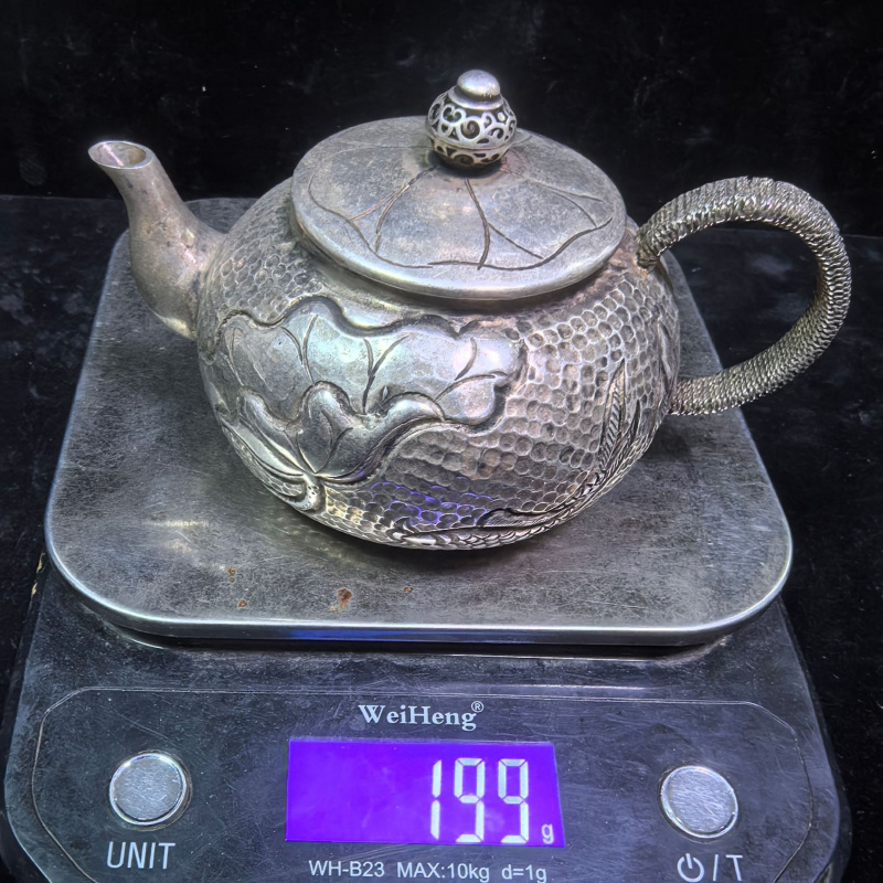 إبريق شاي نحاسي عتيق مطلي بالف - مراجعة Vintage Collectible Market وسعره