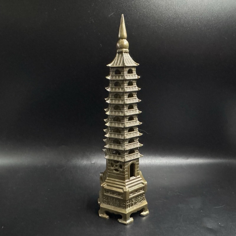 تمثال باغودا معدني عتيق من 9 ط - مراجعة Vintage Collectible Ornaments وسعره