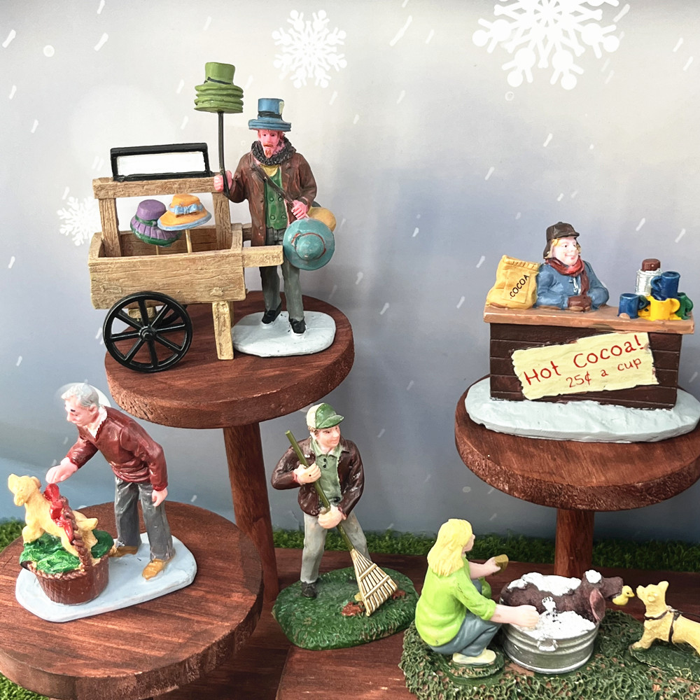 مجموعة تماثيل قرية عيد الميلاد - مراجعة Vintage Collectible Market وسعره