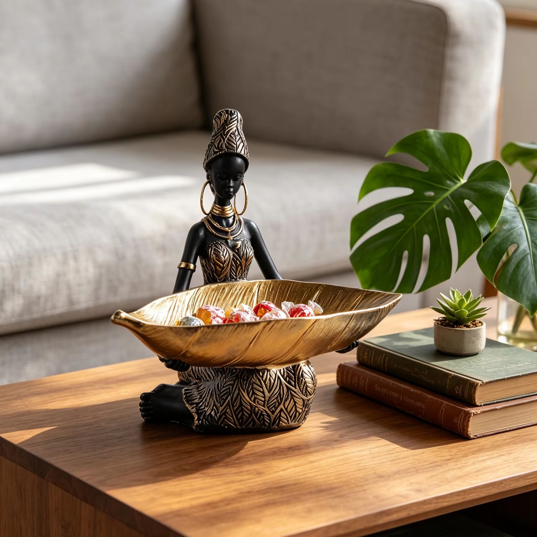 فتاة أفريقية تحمل لوحة النحت،  - مراجعة Vintage Collectible Ornaments وسعره